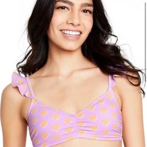 Stoney Clover Lane Bikini Top and matching high waisted bottoms Heart Print